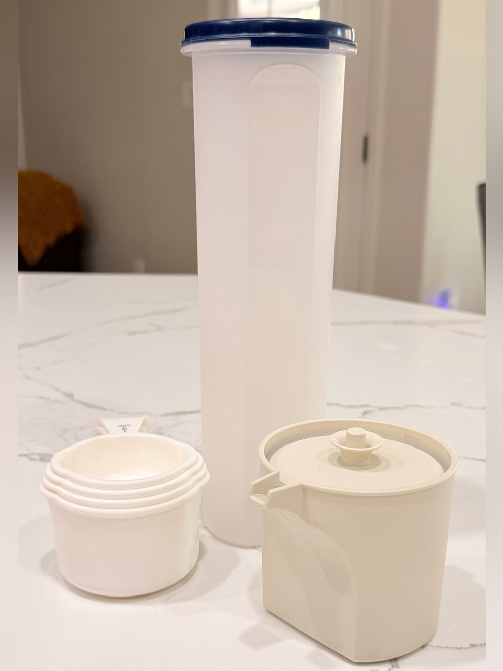 Vintage Tupperware Kitchen Bundle (Spaghetti Dispenser, Small Creamer/Pitcher)